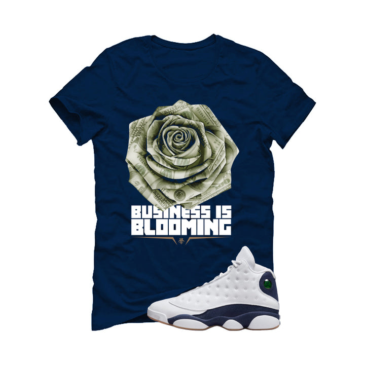 Air Jordan 13 Midnight Navy Navy Blue T-Shirt (Business is Blooming)| illcurrency