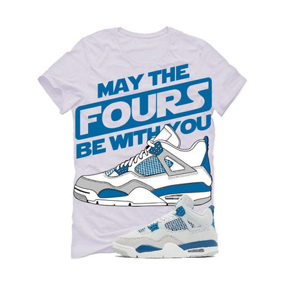 Air Jordan 4 Military Blue White T-Shirt (may the four's be with you)| illcurrency