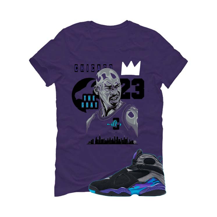 Air Jordan 8 OG Aqua Purple T-Shirt (The Goat)| illcurrency
