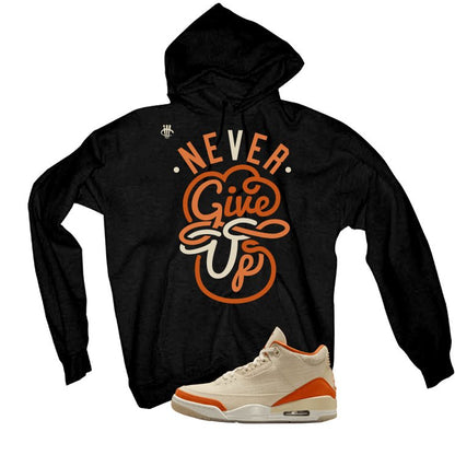 Air Jordan 3 WMNS Starfish Black T-Shirt (Never Give Up)| illcurrency