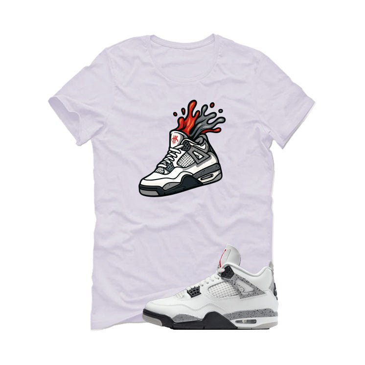 Air Jordan 4 White Cement White T-Shirt (Splash Shoe)| illcurrency