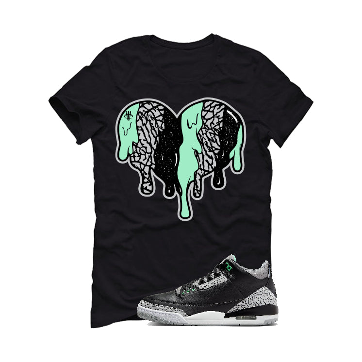 Air Jordan 3 “Green Glow” | illcurrency Black T-Shirt (Heart)