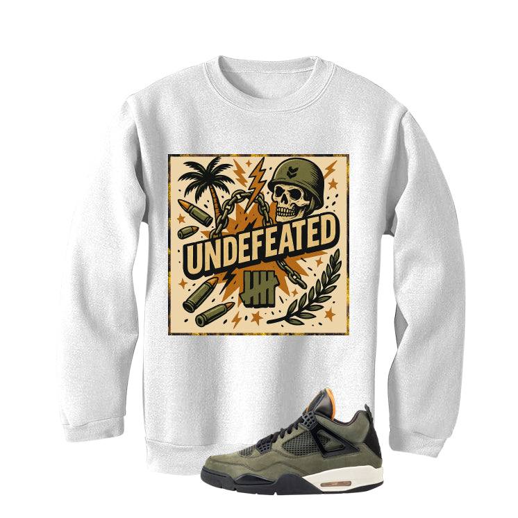 Undefeated x Air Jordan 4 White T-Shirt (Militia)| illcurrency