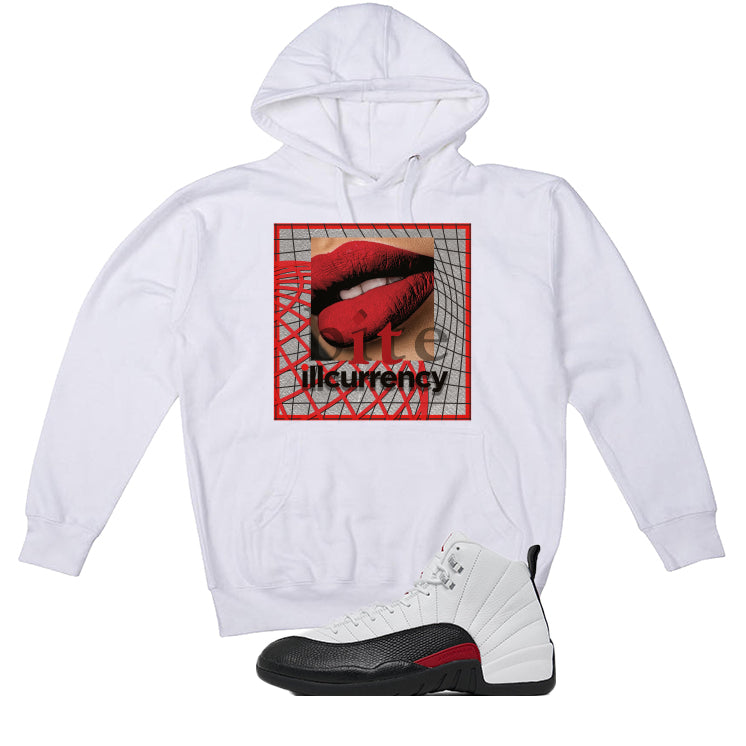 Air Jordan 12 “Red Taxi” | illcurrency White T-Shirt (BITE IT)