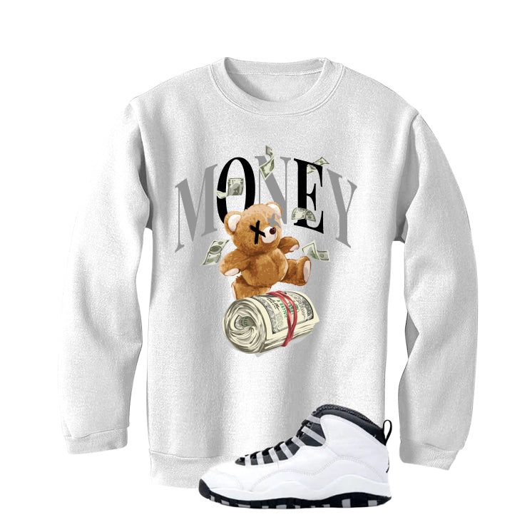 Air Jordan 10 OG Steel White T-Shirt (Money Bear Team)| illcurrency