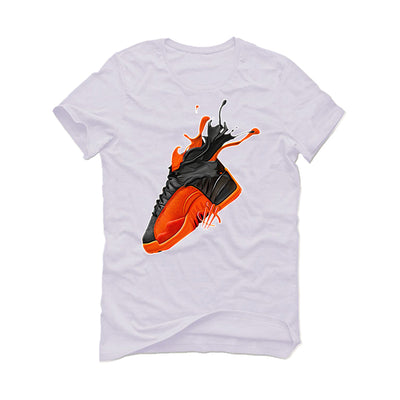 Air Jordan 12 “Brilliant Orange” White T-Shirt (SPLASH)
