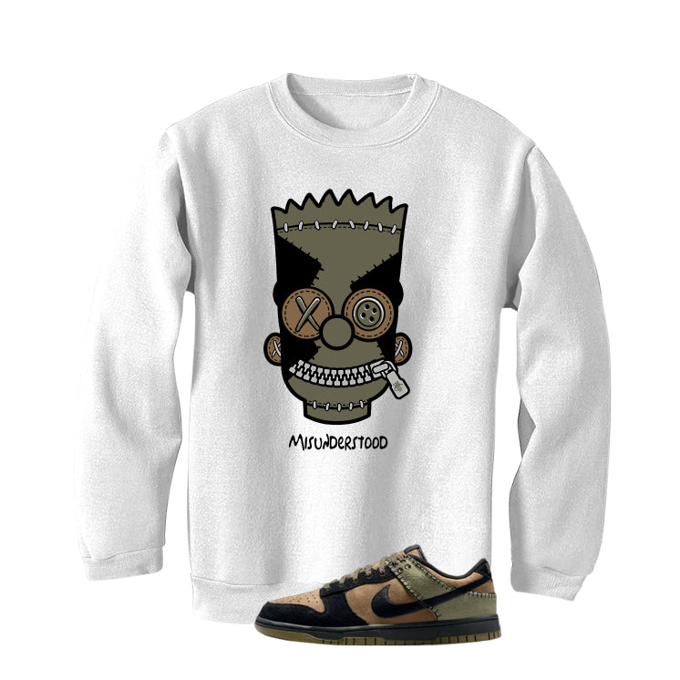 Nike Dunk Low Frankenstein Matching T-Shirt, Sweatshirts & Hoodies White T-Shirt (Misunderstood)| illcurrency
