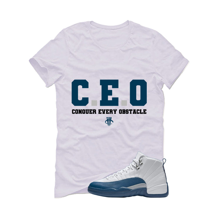 Air Jordan 12 French Blue White T-Shirt (Ceo)| illcurrency