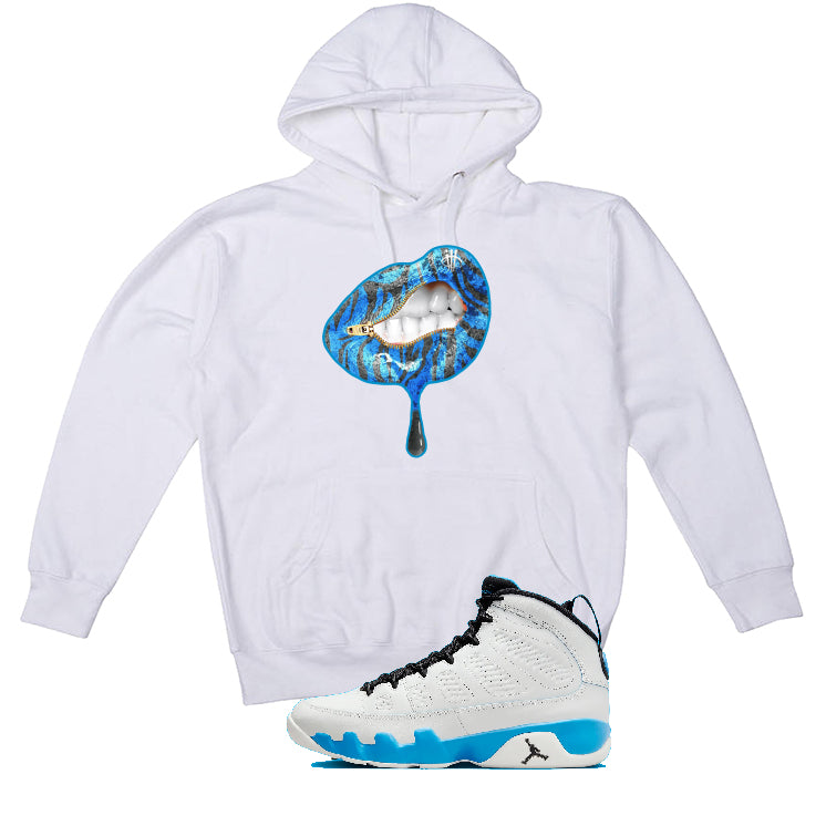 Air Jordan 9 “Powder Blue” | illcurrency White T-Shirt (LIPS UNSEALED)