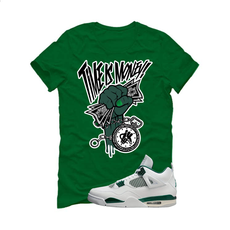 Air Jordan 4 Oxidized Green Pine Green T-Shirt (Time Is Money)| illcurrency