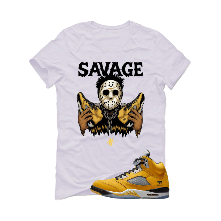 Air Jordan 5 Tokyo Matching T-Shirt, Sweatshirts & Hoodies White T-Shirt (Savage)| illcurrency