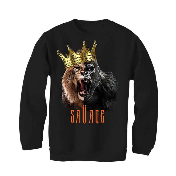 Air Jordan 12 “Brilliant Orange” | illcurrency Black T-Shirt (Savage King)