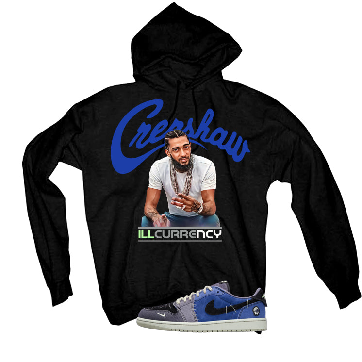 Air Jordan 1 Low OG Voodoo Alternate Matching T-Shirt, Sweatshirts & Hoodies Black T-Shirt (Crenshaw)| illcurrency