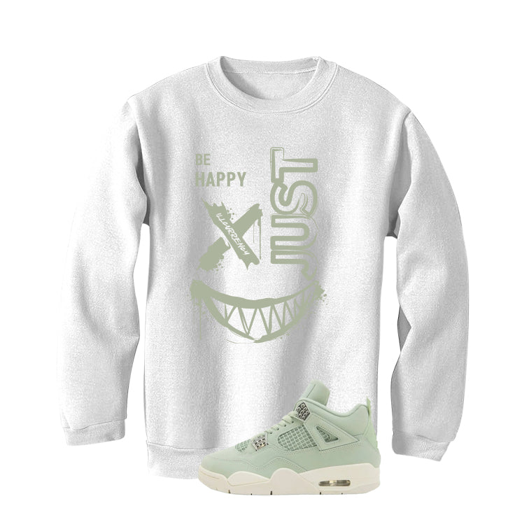 Air Jordan 4 WMNS Seafoam White T-Shirt (Be Happy)| illcurrency