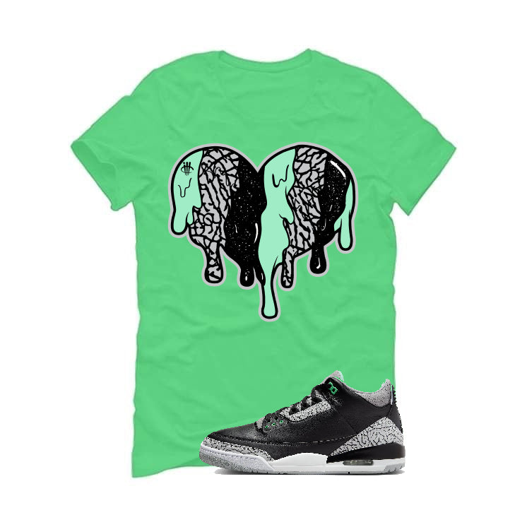 Air Jordan 3 “Green Glow” | illcurrency Synthetic Green T-Shirt (Heart)