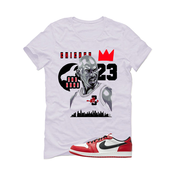 Air Jordan 1 Low OG Chicago Matching T-Shirt, Sweatshirts & Hoodies White T-Shirt (Goat)| illcurrency