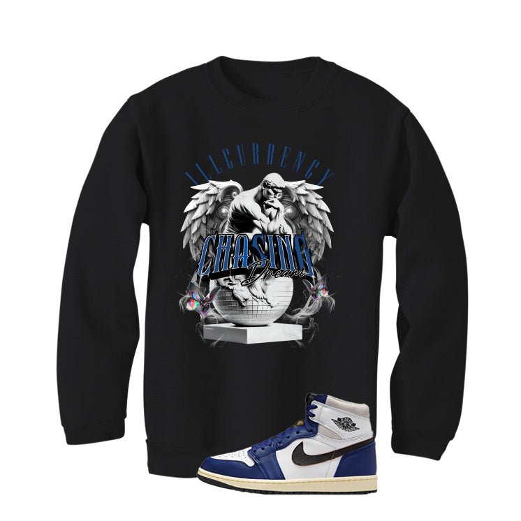 Air Jordan 1 Rare Air Deep Royal Blue Black T-Shirt (Chasing Dreams)| illcurrency