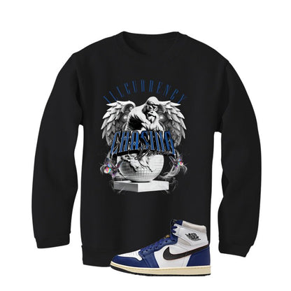 Air Jordan 1 Rare Air Deep Royal Blue Black T-Shirt (Chasing Dreams)| illcurrency