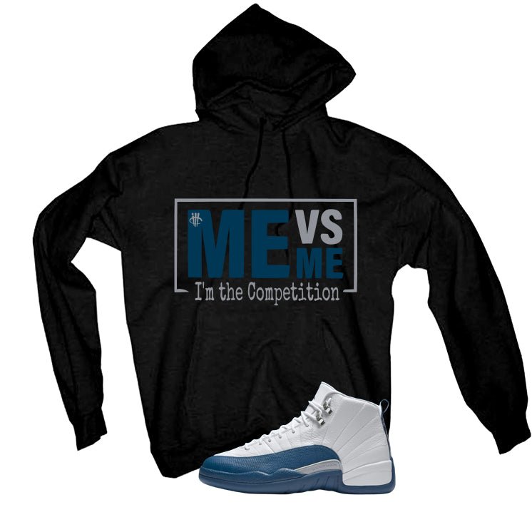 Air Jordan 12 French Blue Black T-Shirt (Me Vs Me)| illcurrency