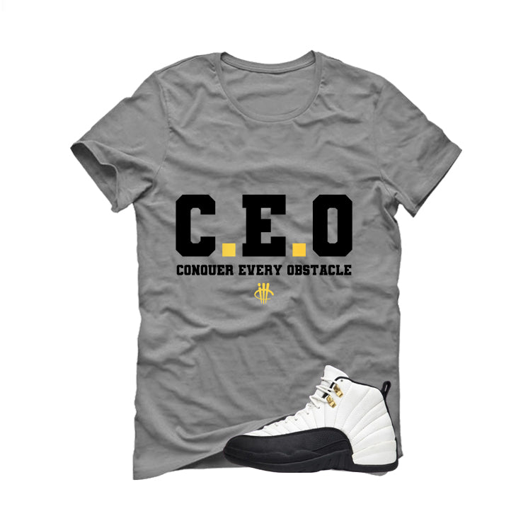 Air Jordan 12 Taxi Matching T-Shirt, Sweatshirts & Hoodies Grey T-Shirt (Ceo)| illcurrency
