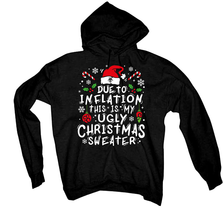 CHRISTMAS UGLY SWEATERS Black T-Shirt (Christmas Inflation)