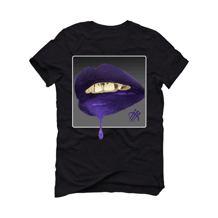Air Jordan 12 “Field Purple” Black T-Shirt (lipstick)