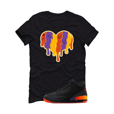 J Balvin x Air Jordan 3 Rio Black T-Shirt (Heart)