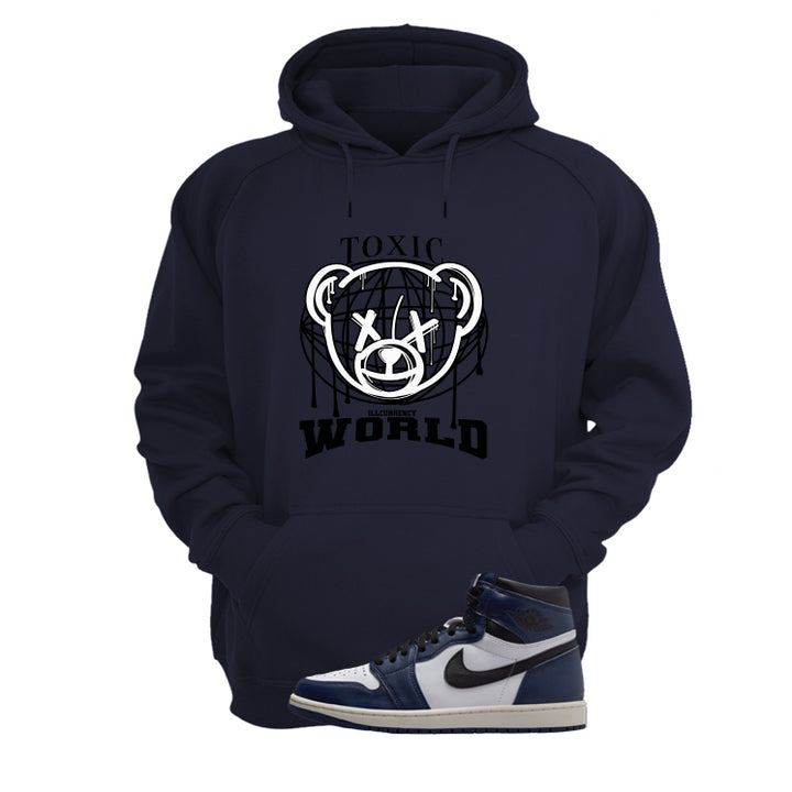 Air Jordan 1 High OG Midnight Navy Navy Blue T-Shirt (Toxic World)| illcurrency