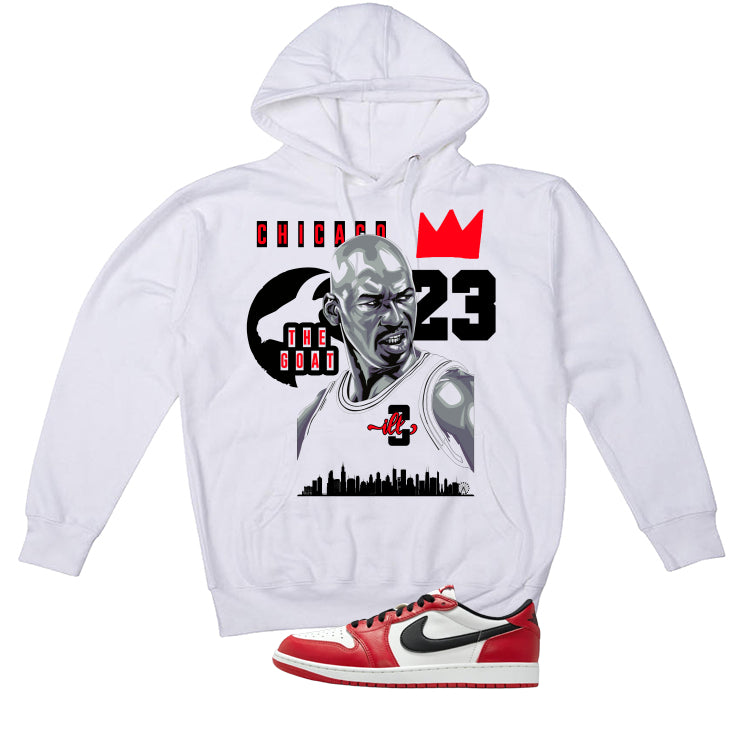 Air Jordan 1 Low OG Chicago Matching T-Shirt, Sweatshirts & Hoodies White T-Shirt (Goat)| illcurrency