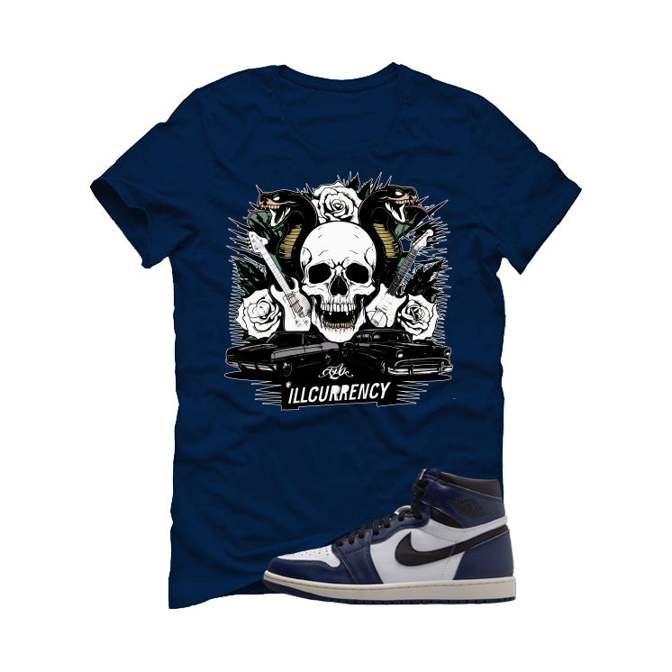 Air Jordan 1 High OG Midnight Navy Navy Blue T-Shirt (Vintage Illcurrency)| illcurrency