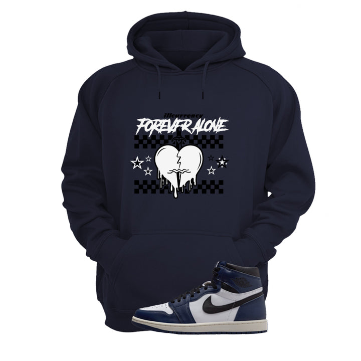 Air Jordan 1 High OG Midnight Navy Navy Blue T-Shirt (Forever Alone)| illcurrency