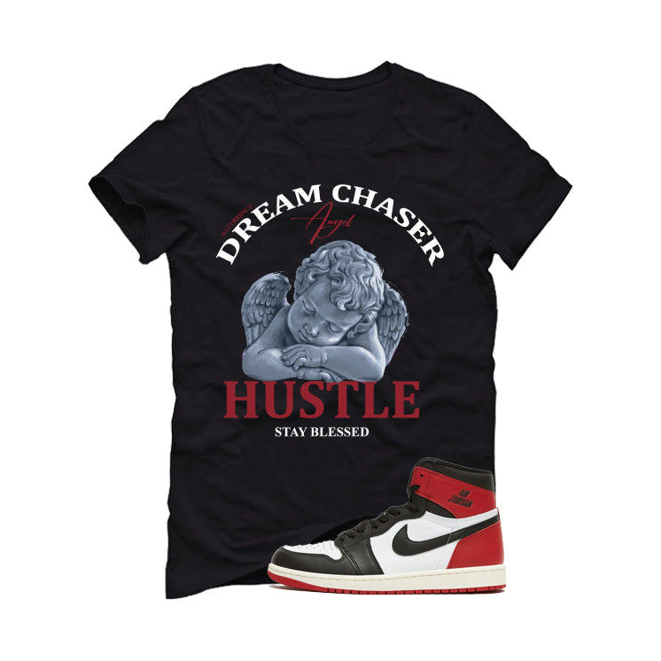 Air Jordan 1 High OG Black Toe Reimagined Black T-Shirt (Dream Chaser Angel)| illcurrency