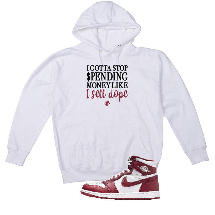 Air Jordan 1 High OG “Team Red” | illcurrency White T-Shirt (Gotta Stop Spending Money)