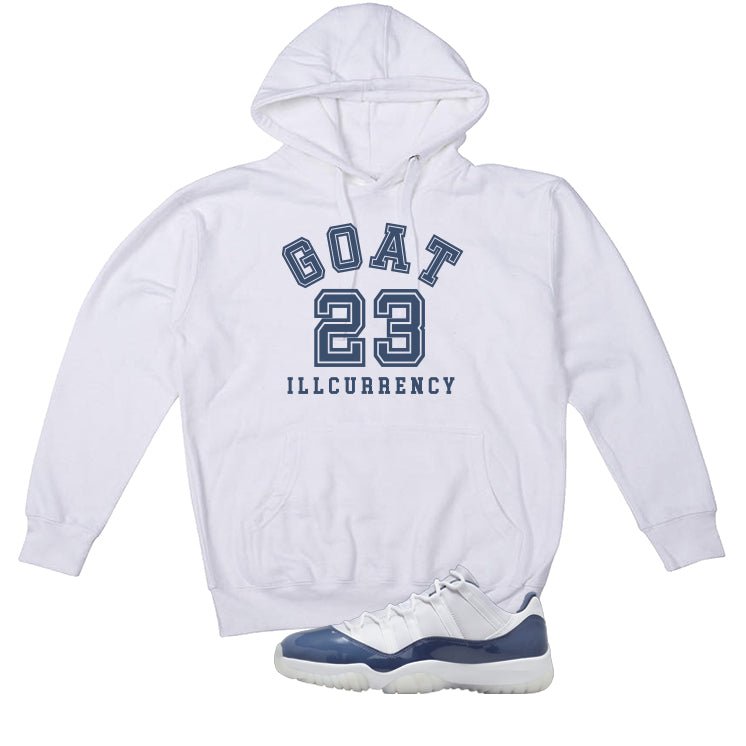 Air Jordan 11 Low Diffused Blue White T-Shirt (GOAT 23)| illcurrency
