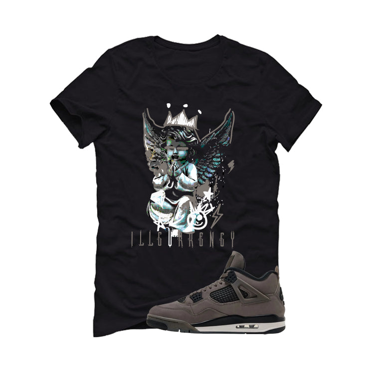 Air Jordan 4 Cave Stone Black T-Shirt (Graffiti Angel)| illcurrency