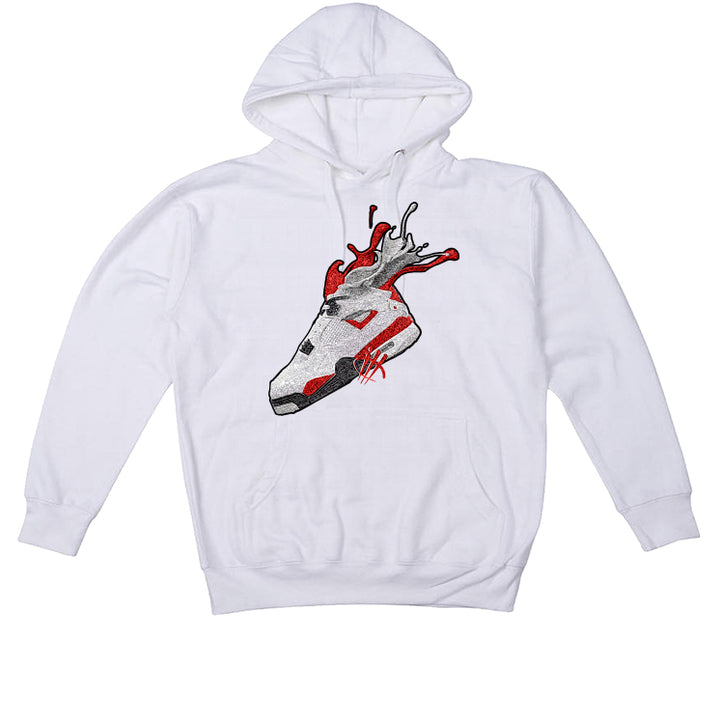 Air Jordan 4 "Red Cement" White T-Shirt (SPLASH)