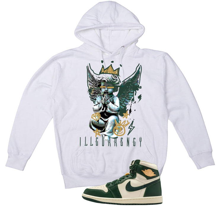 Air Jordan 1 High OG WMNS Fir Matching T-Shirt, Sweatshirts & Hoodies White T-Shirt (Graffiti Angel)| illcurrency