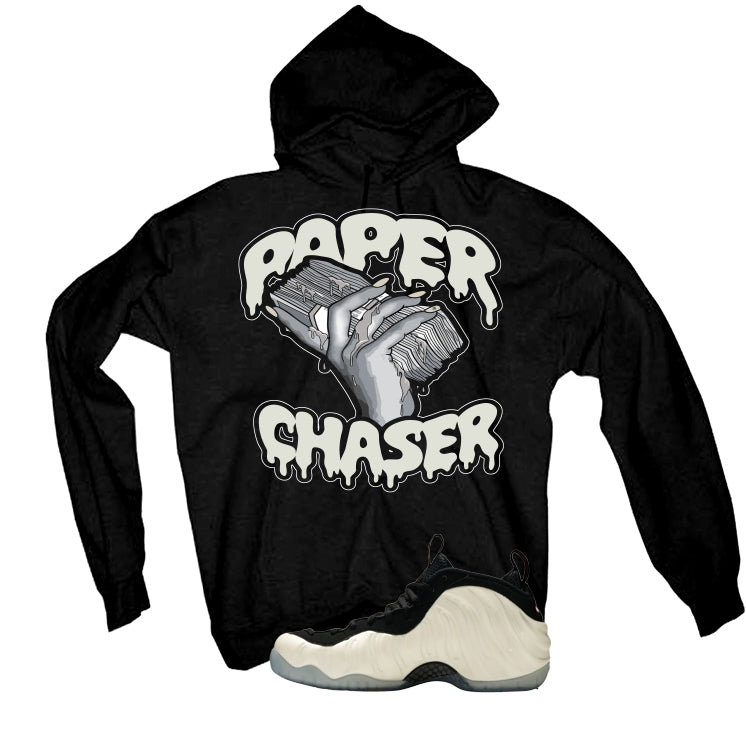 Nike Foamposite Pro Pearl Matching T-Shirt, Sweatshirts & Hoodies Black T-Shirt (Paper Chaser)| illcurrency