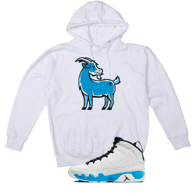 Air Jordan 9 “Powder Blue” | illcurrency White T-Shirt (GOAT TEE)