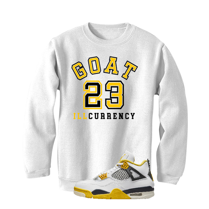 Air Jordan 4 WNNS “Vivid Sulfur” | illcurrency White T-Shirt (GOAT 23)