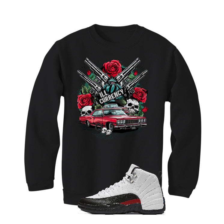 Air Jordan 12 “Red Taxi” | illcurrency Black T-Shirt (Vintage Illcurrency)