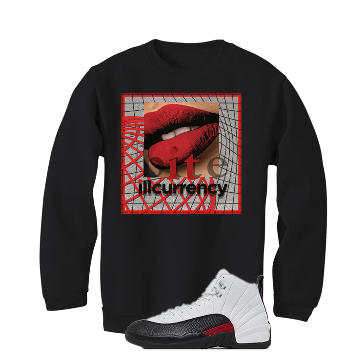 Air Jordan 12 “Red Taxi” | illcurrency Black T-Shirt (BITE IT)