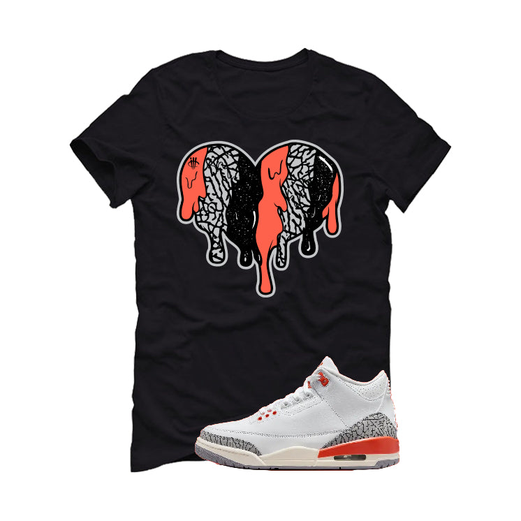 Air Jordan 3 WMNS “Georgia Peach” | illcurrency Black T-Shirt (Heart)