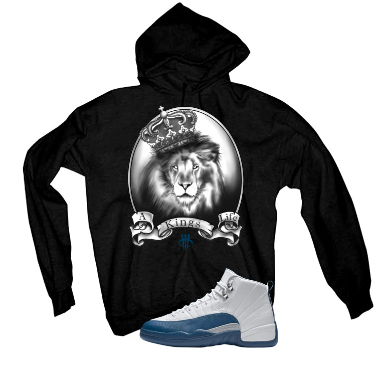 Air Jordan 12 French Blue Black T-Shirt (King's Life)| illcurrency