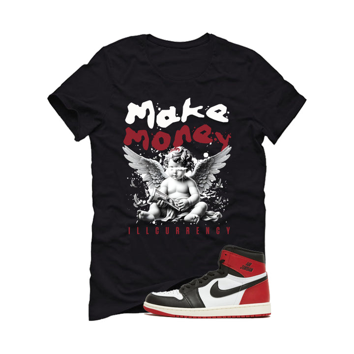 Air Jordan 1 High OG Black Toe Reimagined Black T-Shirt (Make Money)| illcurrency