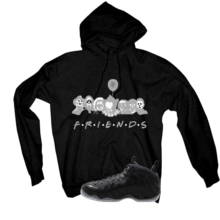 NIKE FOAMPOSITE ONE CARBON FIBER Matching T-Shirt, Sweatshirts & Hoodies Black T-Shirt (Friends)| illcurrency