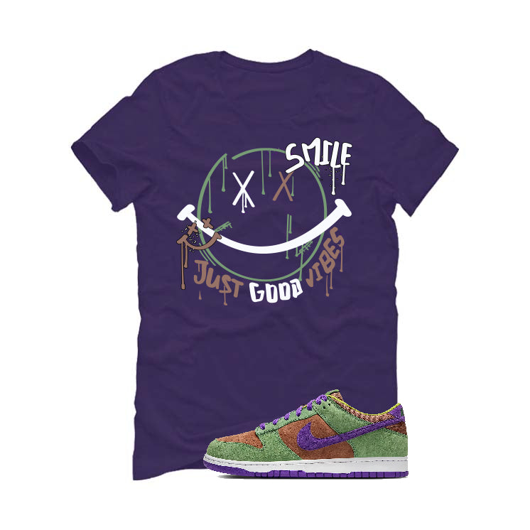 Nike Dunk Low “Veneer” | illcurrency Purple T-Shirt (Smile)