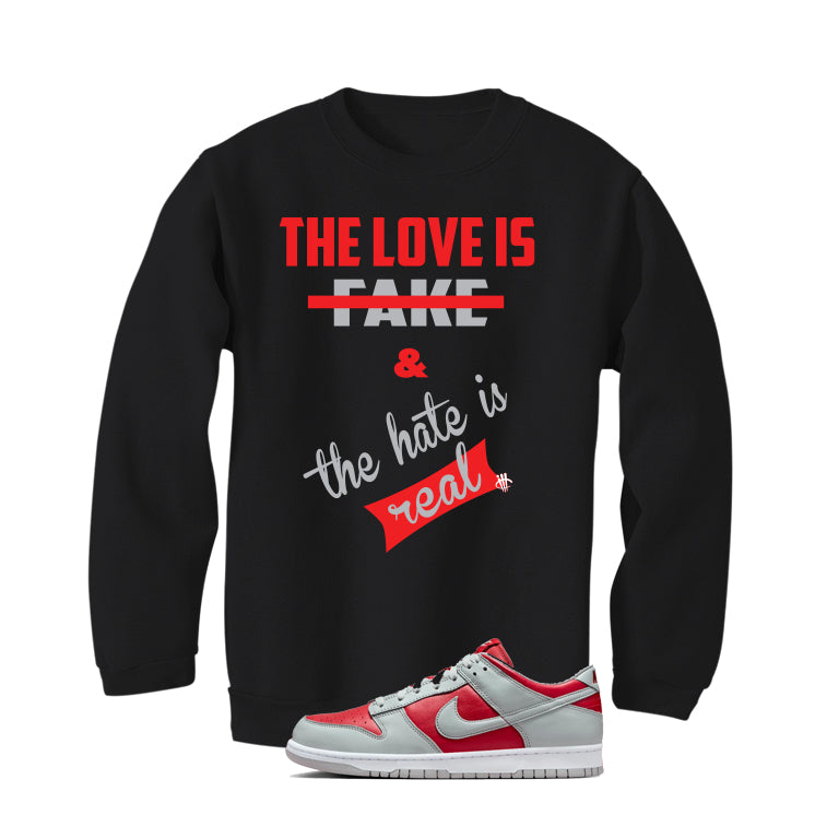 Nike Dunk Low Ultraman | illcurrency Black T-Shirt (Love is Fake)