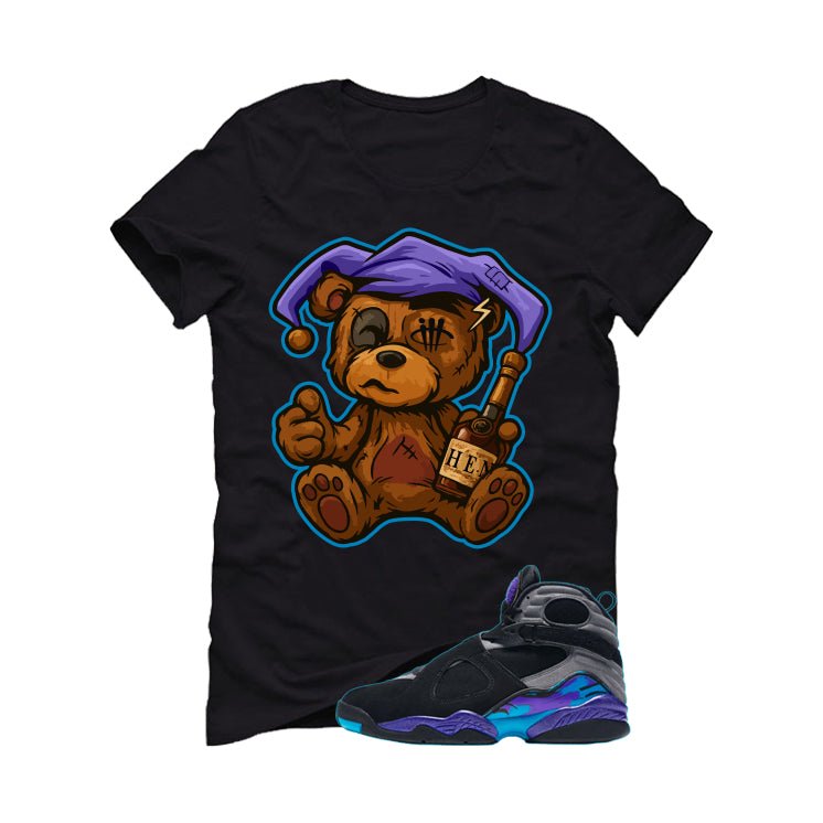 Air Jordan 8 OG Aqua Black T-Shirt (Henny Teddy)| illcurrency