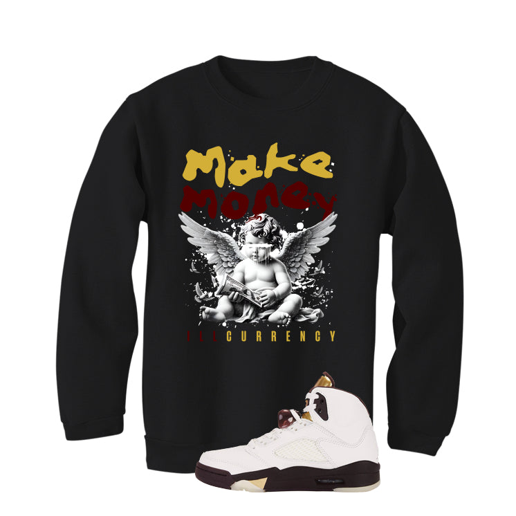 Air Jordan 5 Earth/Metallic Gold Black T-Shirt (Make Money)| illcurrency